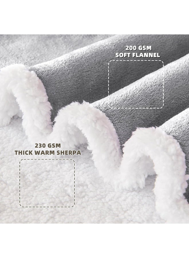 IFNOW Sherpa Wearable Blanket with Sleeves for Women Men Adults, Cozy Wearable Blanket with Arm and Pocket, Warm Full Body TV Wrap Throw Blanket, Soft Robe Blanket as Gifts for Mom Wife, Grey - Image 4